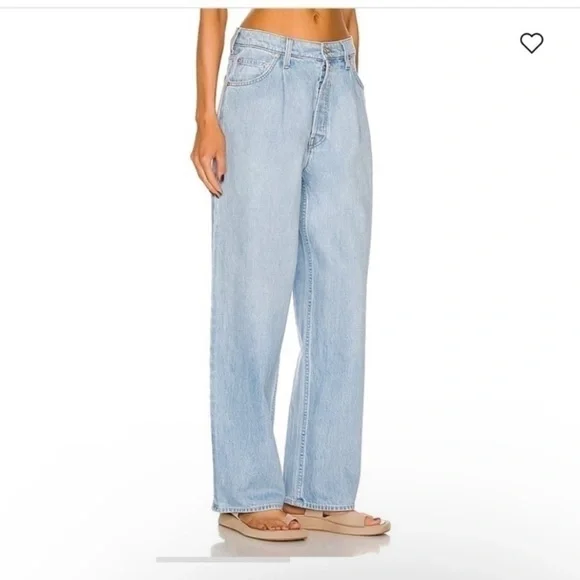 MOTHER Pleated Fun Dip Puddle Jeans Snacks High Rise Barrel Leg Just A Nibble 31 - Picture 12 of 14